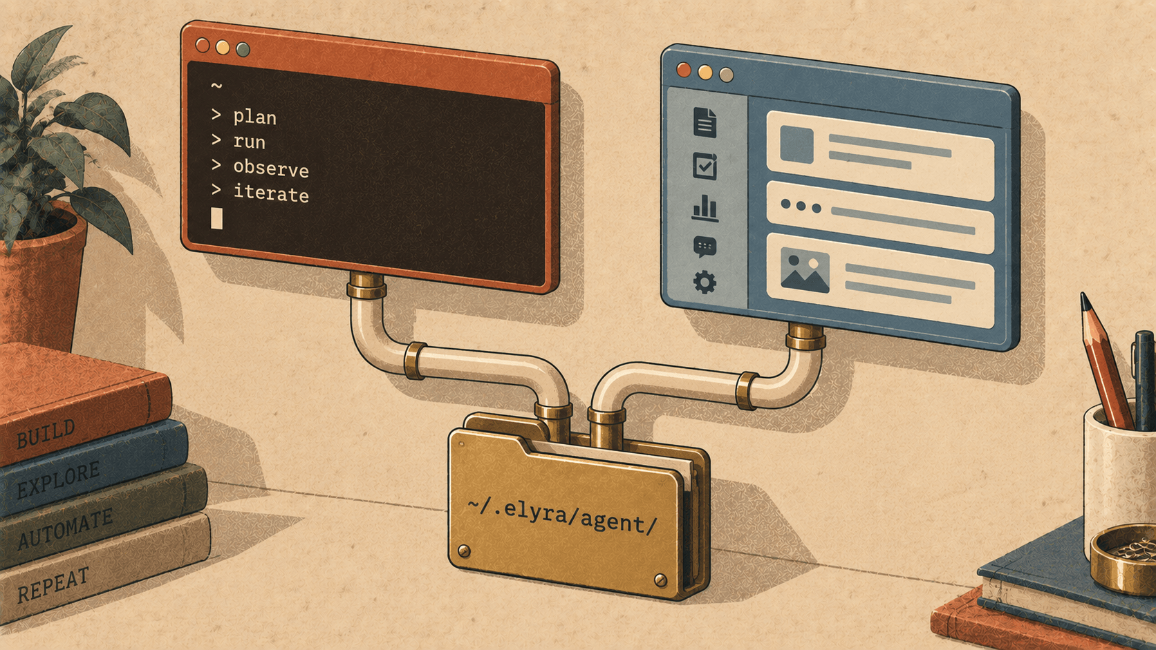 Elyra Desktop: the same agent, in a window